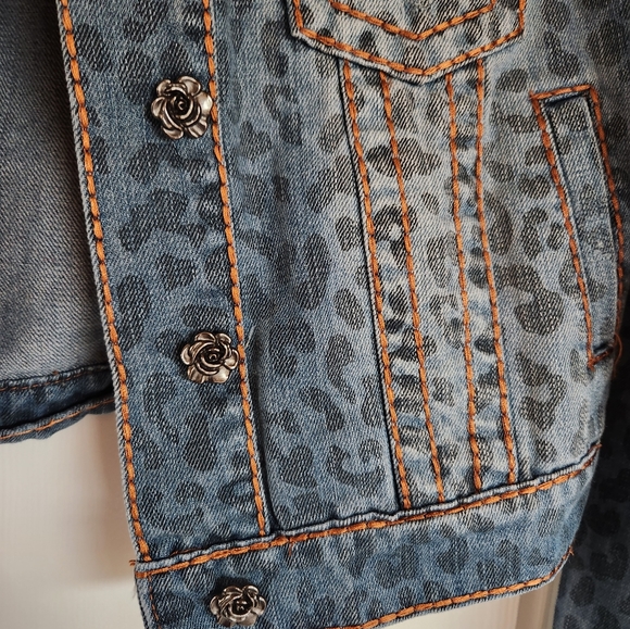 Denim Leopard Jacket - Picture 4 of 5